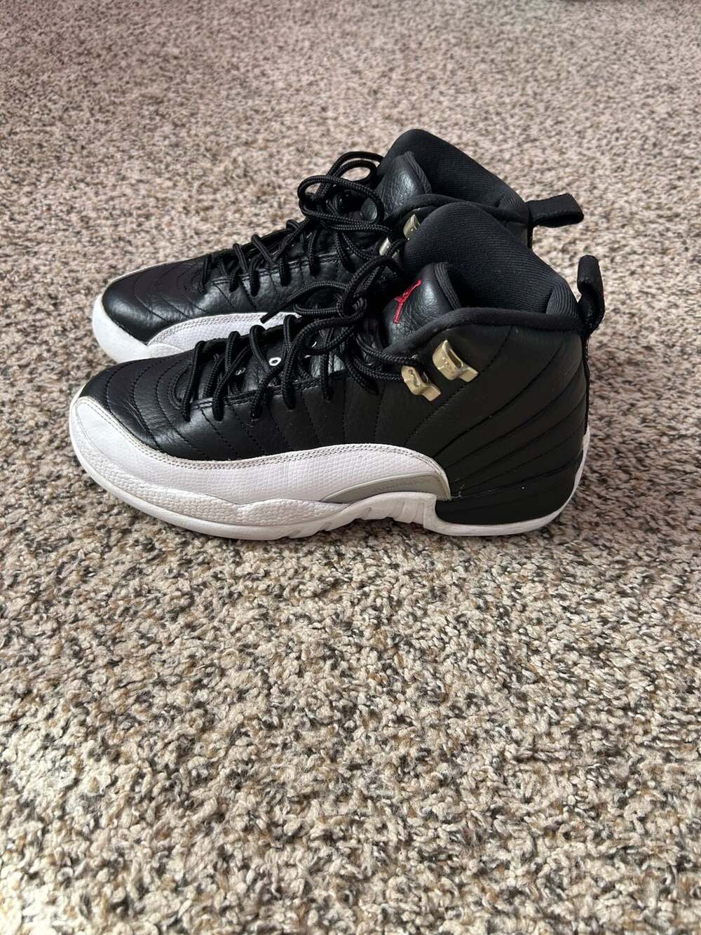 Jordan Air Jordan 12 Retro GS Playoffs Size Womens 8 Black White